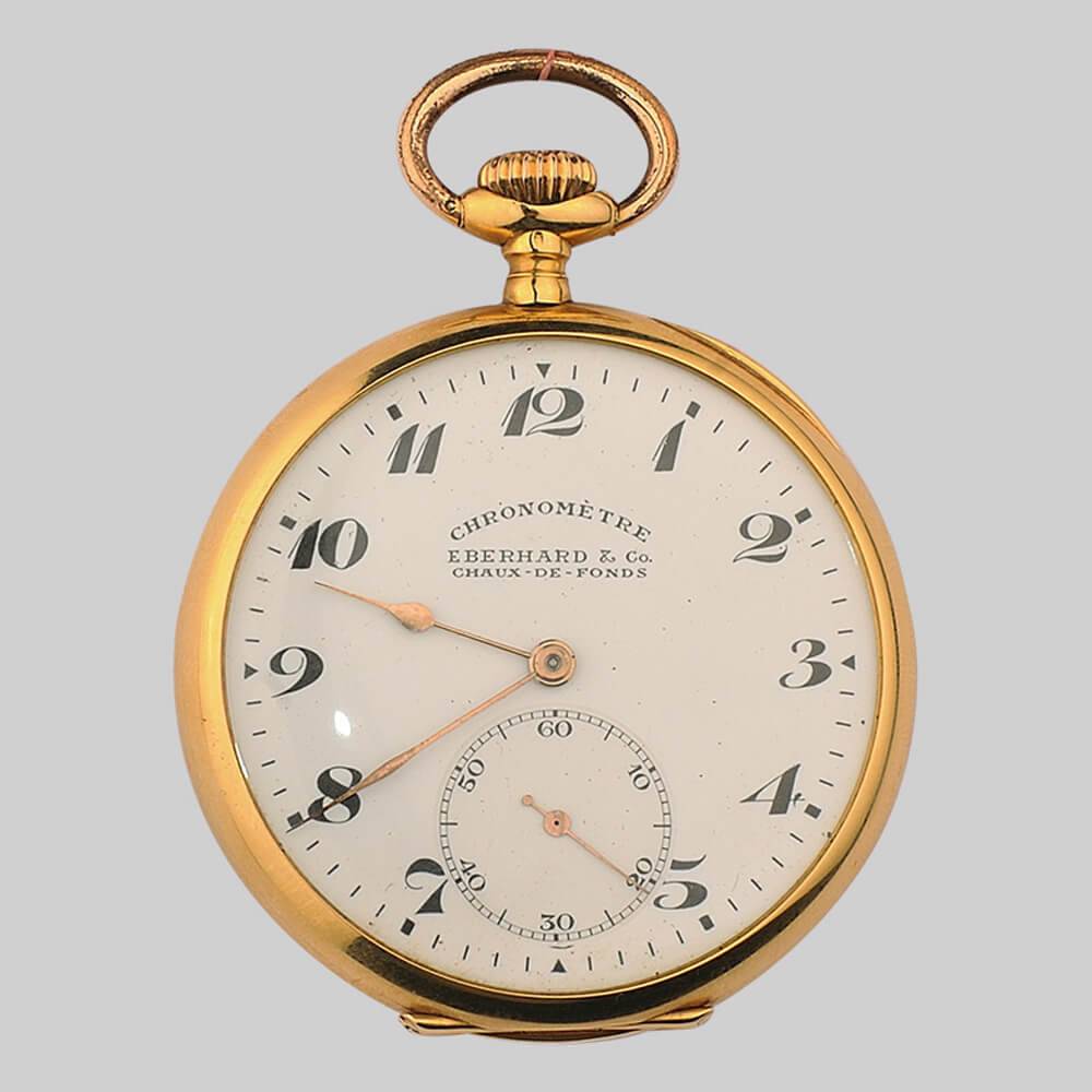 Карманные золотые часы Eberhard & Co с хронометром 19 века
