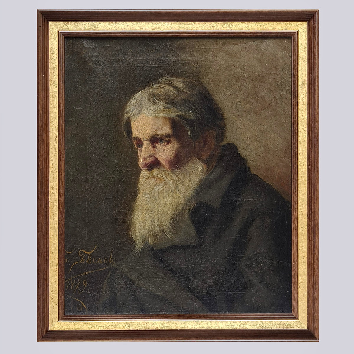 Картина «Портрет пожилого мужчины» (Григорий Гевенов, 1879 г., масло, холст)